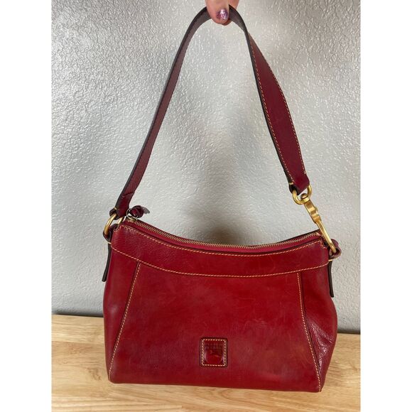 Dooney & Bourke Handbags - Dooney & Bourke Women's Florentine Red Cassidy Hobo Shoulder Bag